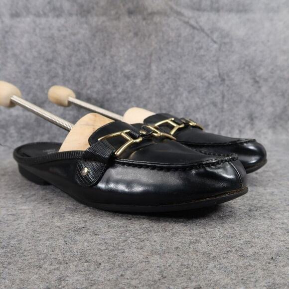 White Stag Shoes Women 9.5 Mule Flat Classic Moc Toe Comfort First Fashion Black - Picture 1 of 13